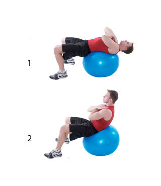 | Ab Crunch a Ball • Fitness-oefeningen.com
